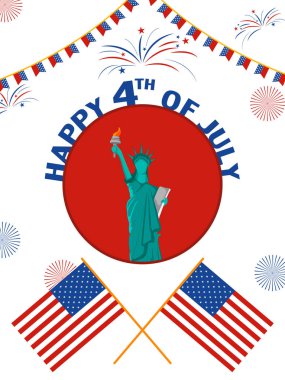 Amerika'nın 4 Temmuz Mutlu Bağımsızlık Günü için Tatil kutlama arka plan