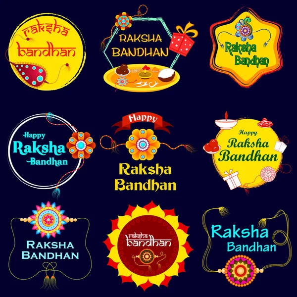 Rakhi háttér az indiai fesztivál Raksha bandhan ünneplés — Stock Vector