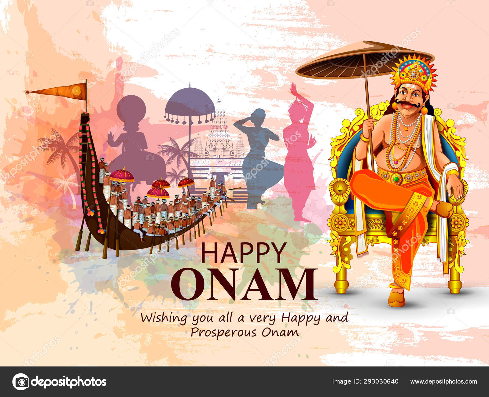 Happy Onam holiday for South India festival background Stock Vector Image  by ©snapgalleria #293030640
