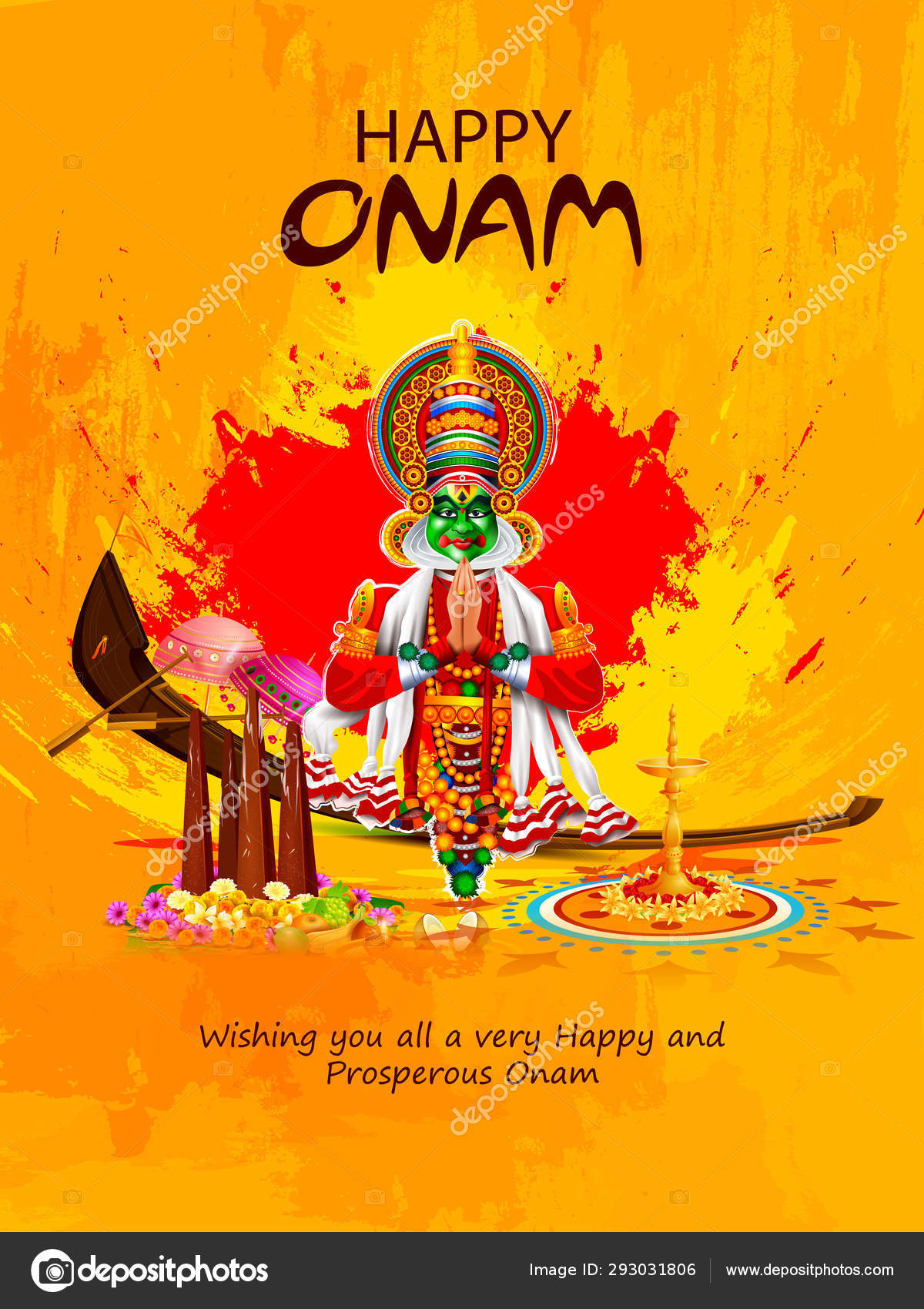 Happy Onam holiday for South India festival background Stock Vector Image  by ©snapgalleria #293031806