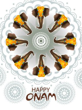 Güney Hindistan festivali için iyi bayramlar.