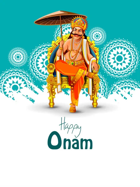 Happy Onam Urlaub für Südindien Festival Hintergrund — Stockvektor