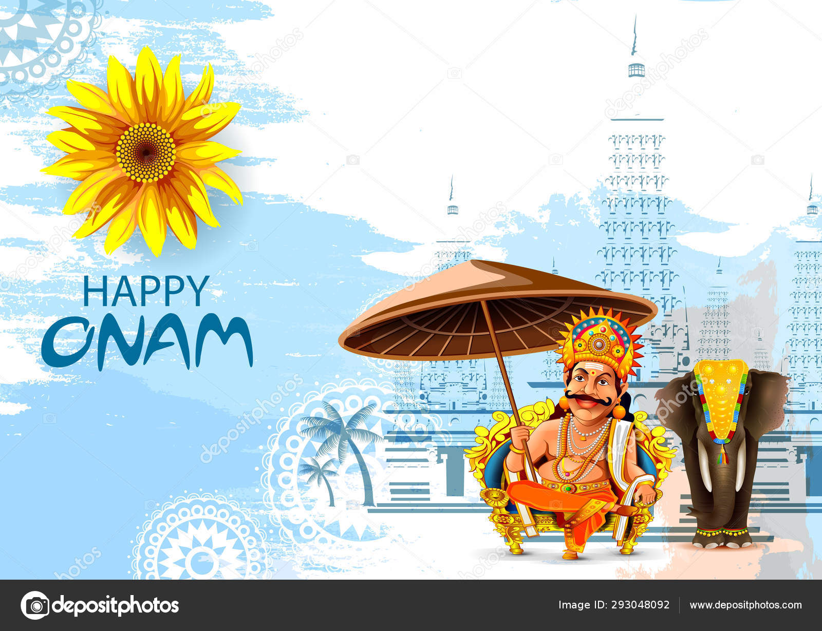 Happy Onam holiday for South India festival background Stock Vector Image  by ©snapgalleria #293048092