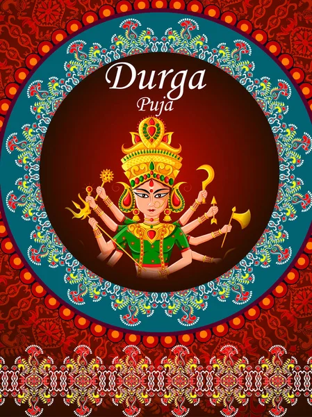 Happy Durga Puja Inde festival fond de vacances — Image vectorielle