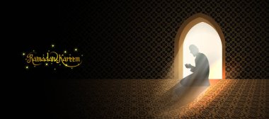 İslami kutlama arkaplanı Ramazan Kareem