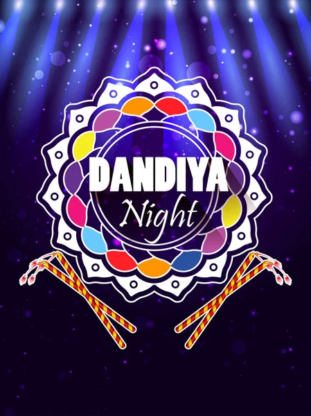 Індійський фестиваль танцю Гарба за Данідія диско нічний захід на Navratri Душсегра — стоковий вектор