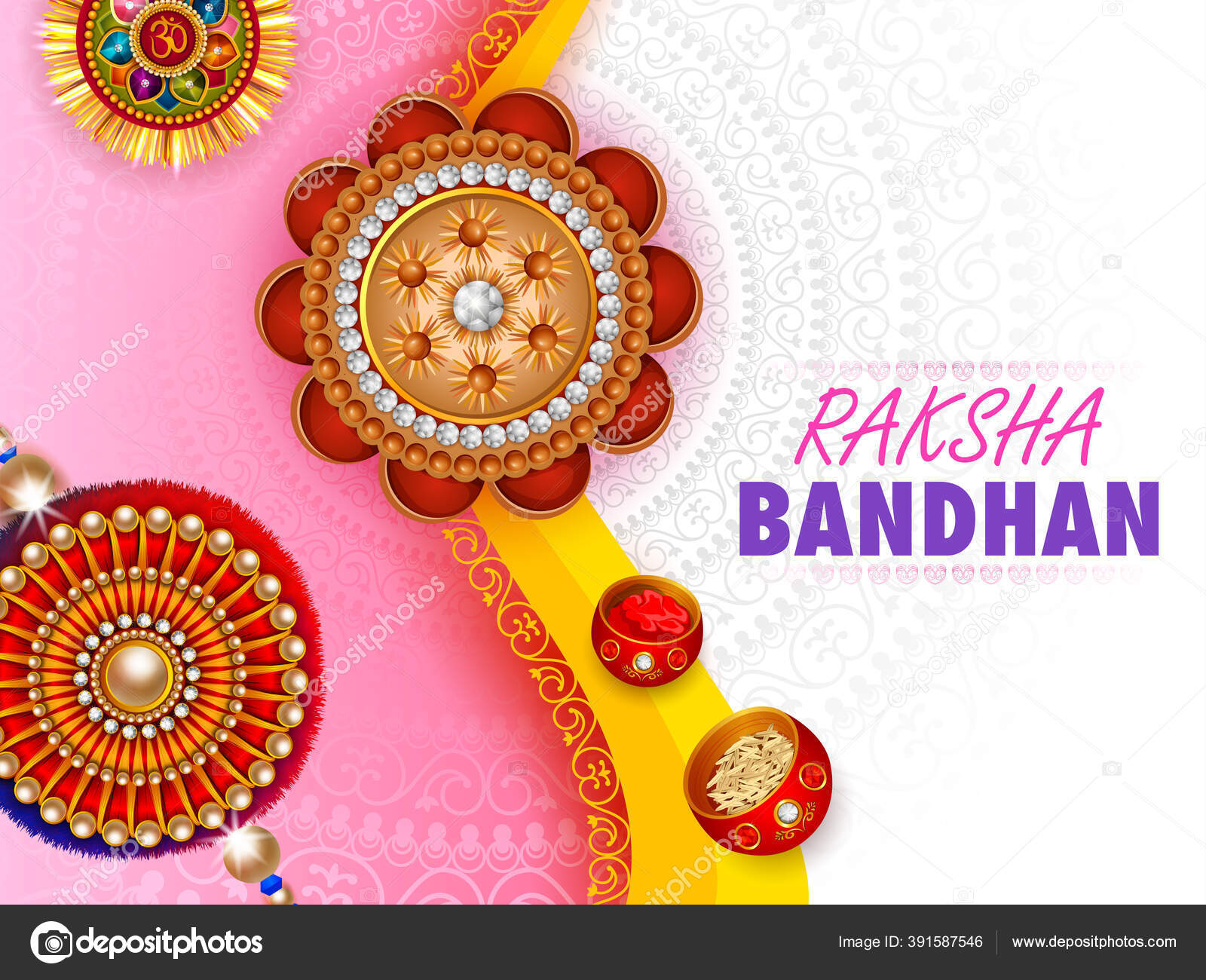 Rakhi background for Indian festival Raksha bandhan celebration Stock  Vector Image by ©snapgalleria #391587546