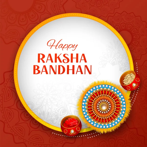 Rakhi background for Indian festival Raksha bandhan celebration — Stock Vector