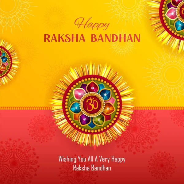 Ракхи фон для индийского фестиваля Raksha bandhan празднование — стоковый вектор