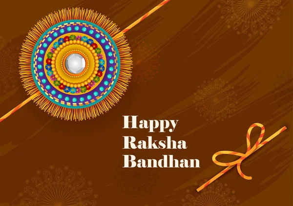 Rakhi zázemí pro indický festival Raksha bandhan oslavy — Stockový vektor