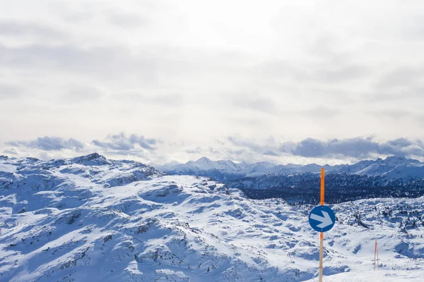 Paisagem Nevada Inverno Uma Área Esqui Áustria Europa — Fotografia de Stock