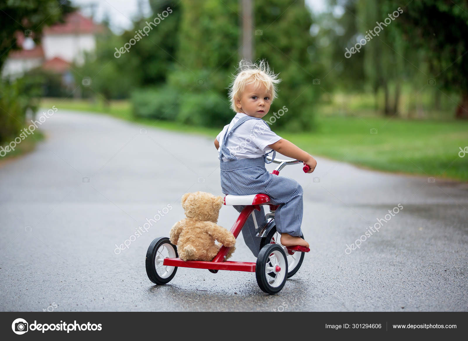 little boy tricycle
