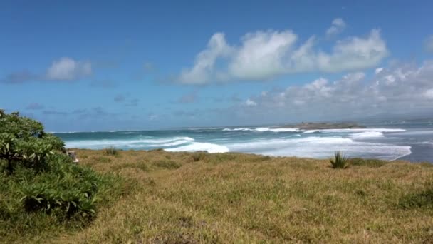 Чудовий Природний Фон Тропічне Блакитне Сонячне Море Розкішний Курорт Острів — стокове відео