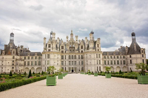 Magestic Chambord Kastély Loire Völgyében Franciaországban Egy Nyári Napon — Stock Fotó