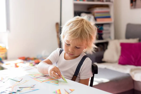 Child Toddler Boy Playing Developing Games Learning Alphabet Numbers Educating — Stock Photo, Image