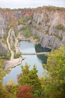 Çek Cumhuriyeti 'nde taş ocağı, Prag yakınlarında Büyük Amerika