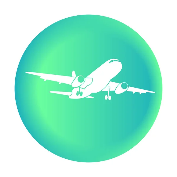 Ikona Samolotu Wektorem Turystyka Ilustracja Wektora — Wektor stockowy