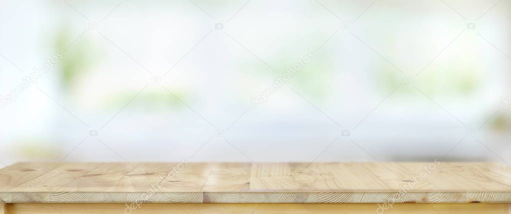 Empty rustic wooden table with copy space 