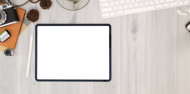 Profesyonel fotoğrafçının işyerinin en iyi görünümü 