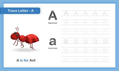 İz A Harfi: A-Z Hayvan, El Yazımı Uygulama Kitabı