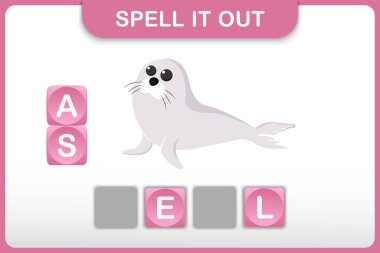 Anaokulu öğrencileri için heceleme ve kelime çalışması: Seal 