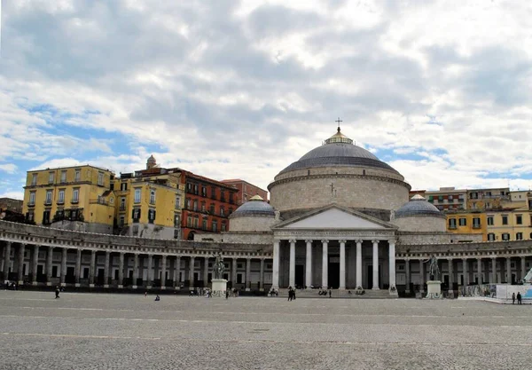 Napoli Régi Olasz Város Városi Panoráma Antik Építészet Város Tér — Stock Fotó
