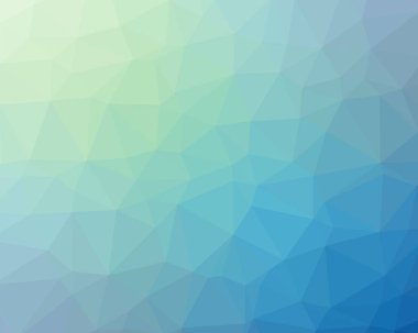 Mavi çokgen arka plan. Geometrik ve modern düşük poli tasarım, vektör illüstrasyon.