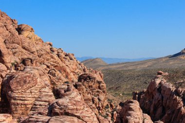 Red Rock Canyon, Nevada boyunca farklı oluşumların Manzara görünümü