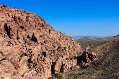 Red Rock Canyon, Nevada boyunca farklı oluşumların Manzara görünümü