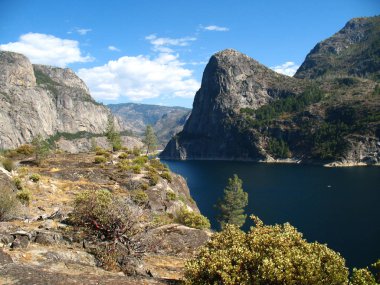 Beautiful view of Hetch Hetchy reservoir, California, USA clipart