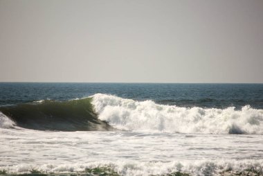 Pasifik kıyıları dalgaları, Pomponio State Beach, Cabrillo Highway, Kaliforniya
