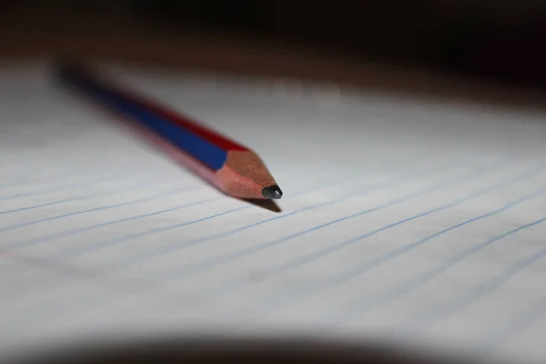 Penna isolerad över en anteckningsbok — Stockfoto