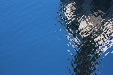 Reflections in water stored in Hoover Dam. Wind causing a pattern in water clipart