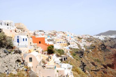  Beyaz ve mavi Santorin