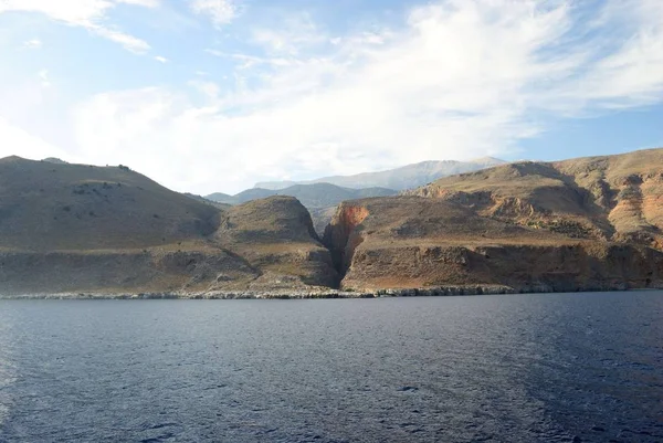 Aradena Gorge Vanuit Zee — Stockfoto