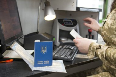 Shegini, Ukrayna - Mayıs, 2017: Devletten geçme kaydı