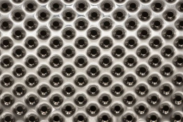 Texture tridimensionnelle de chrome avec perforation — Photo