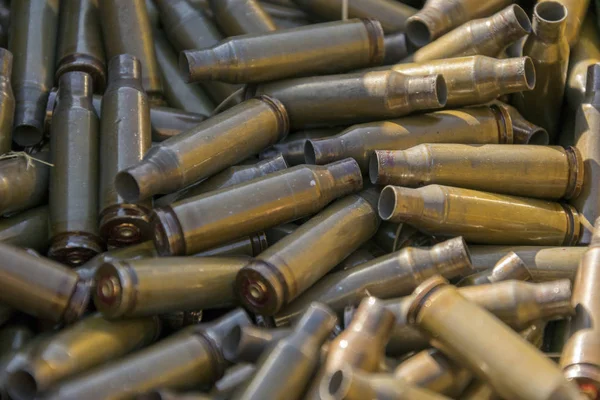 Casos de cartucho Kalashnikov — Fotografia de Stock