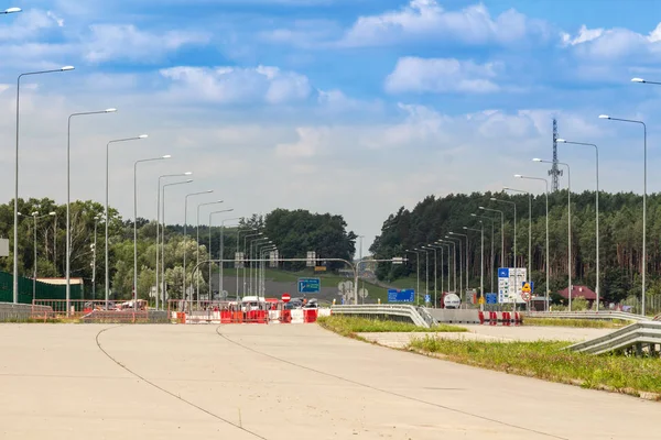 Конец крупнейшей польской автокатастрофы — стоковое фото