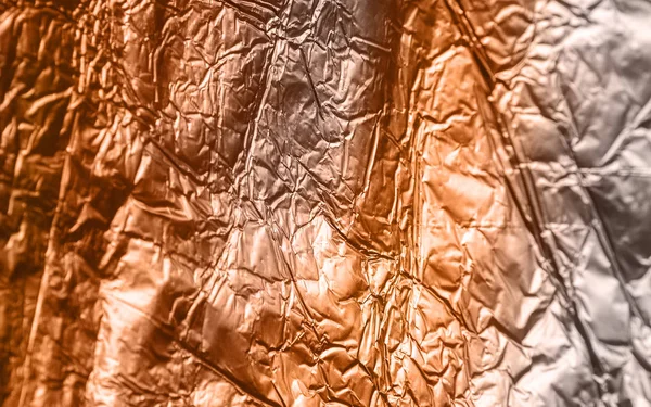 Abstract Geborsteld Oppervlak Metallic Koper Textuur Achtergrond Folie — Stockfoto