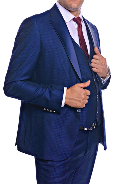 Mannen i blå kostym — Stockfoto