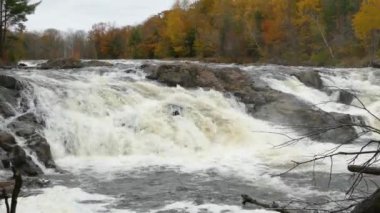 Sonbaharın büyük şelaleleri Kanada 'ya seyahat etmeye değer bir manzaradır.