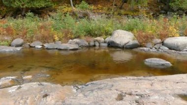 Güzel sonbahar manzarası Kanada 'da her yıl ekim ayında doğal olarak oluşur.