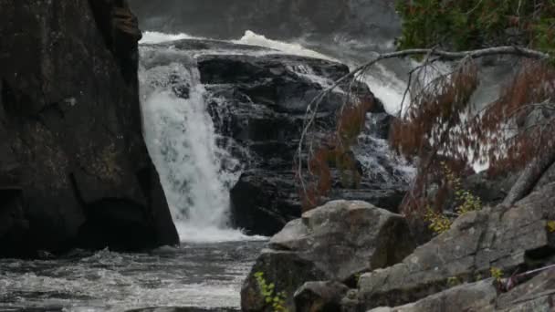 Water Splashing Distance While Cascading Some Stunning Stones — Stock Video