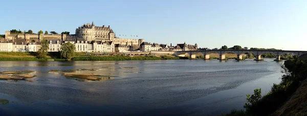 Panoramic View Loire River Chateau Royal Amboise France — стоковое фото