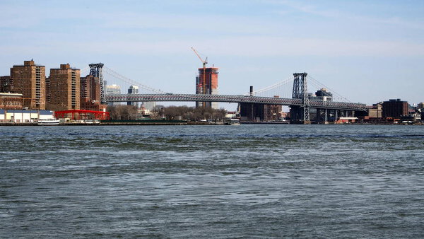 Williamsburg Bridge across East River NYC