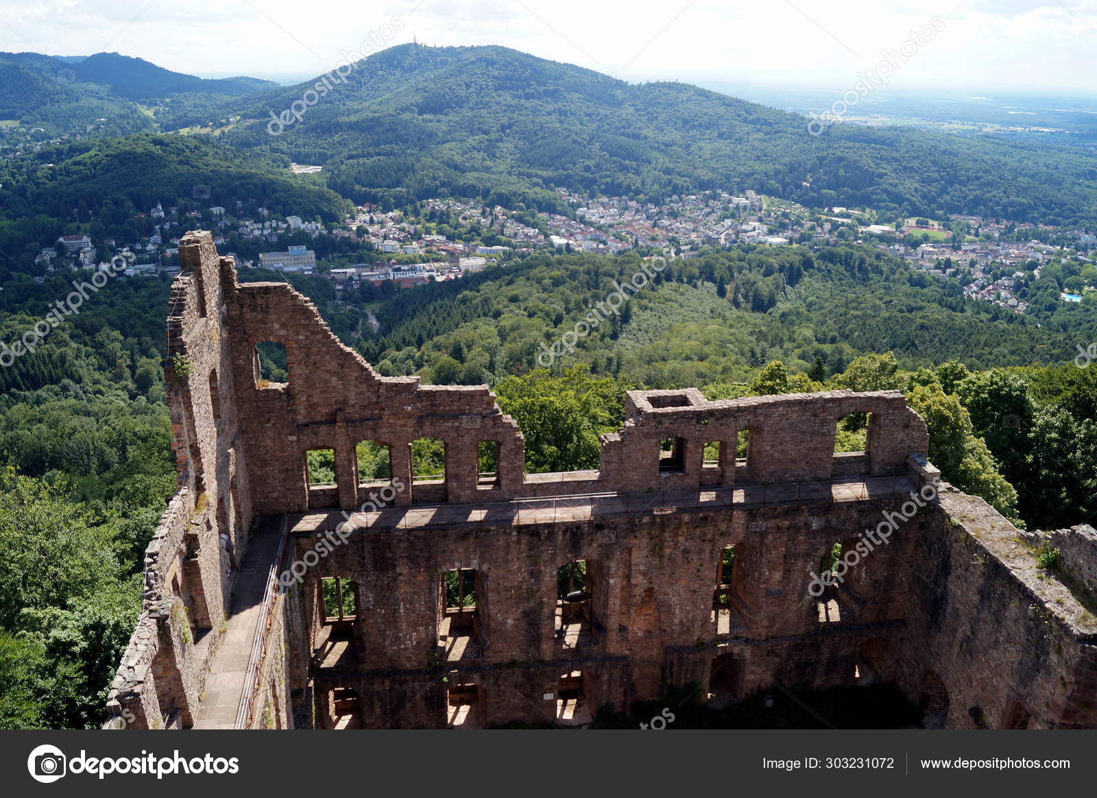 Panoramic View Hohenbaden Castle Baden Baden Germany – Stock Editorial
