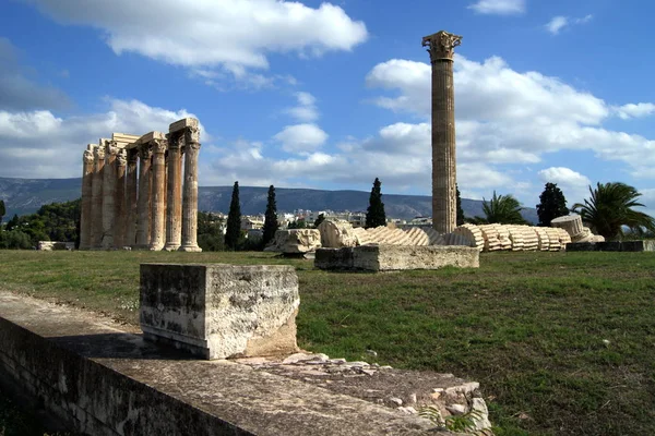 Tempel Der Zeus Tempel Der Zeus Athen Geece — Stockfoto