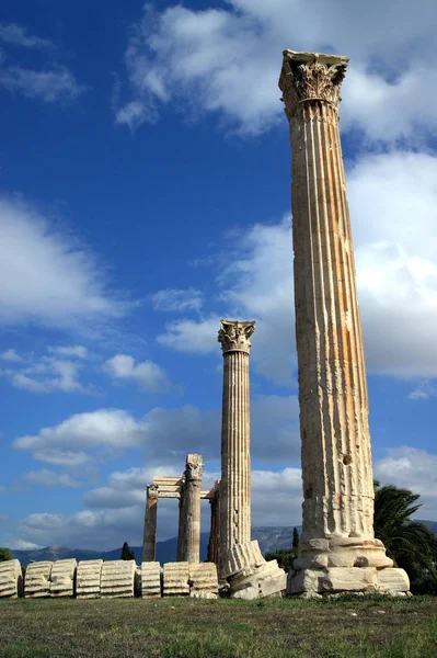 Храм Зевса Храмі Зевса Афінах Геек — стокове фото