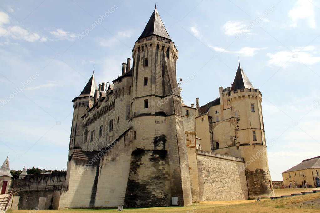 Chateau de Saumur, Castle originated in 10th century, France